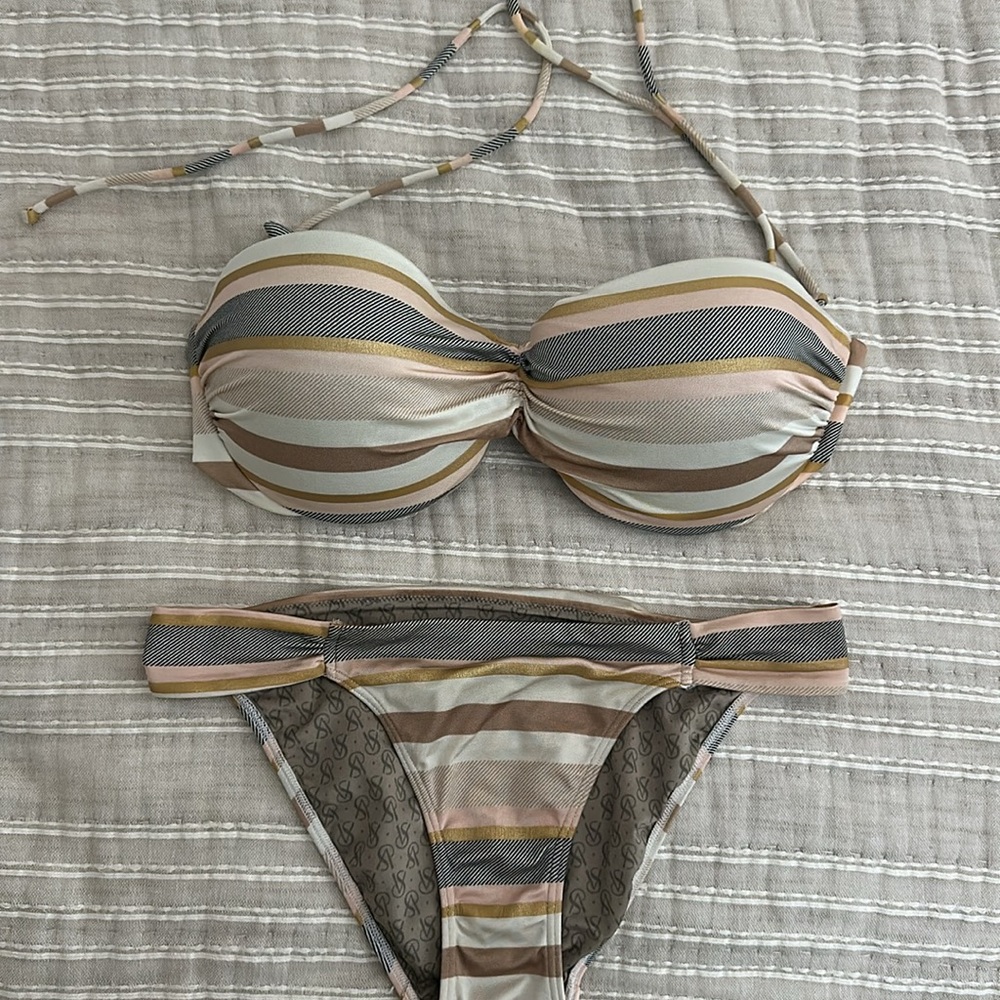 Victoria’s Secret metallic striped bikini